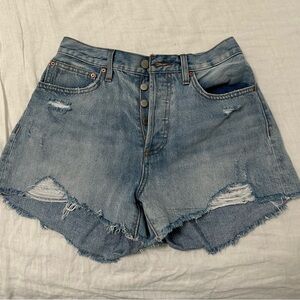 Stylish Blue Denim Forum Women Shorts, size 27/S